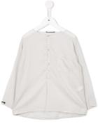 Album Di Famiglia Kids - Buttoned Collarless Blouse - Kids - Cotton - 6 Yrs, Nude/neutrals