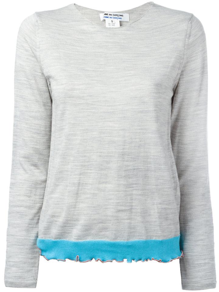 Comme Des Garçons Comme Des Garçons - Knitted Top - Women - Cotton/wool - S, Women's, Grey, Cotton/wool