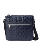 Gucci Gucci Signature Messenger Bag - Blue