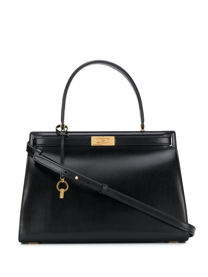 Tory Burch Lee Radziwill Top Handle Tote Bag - Black
