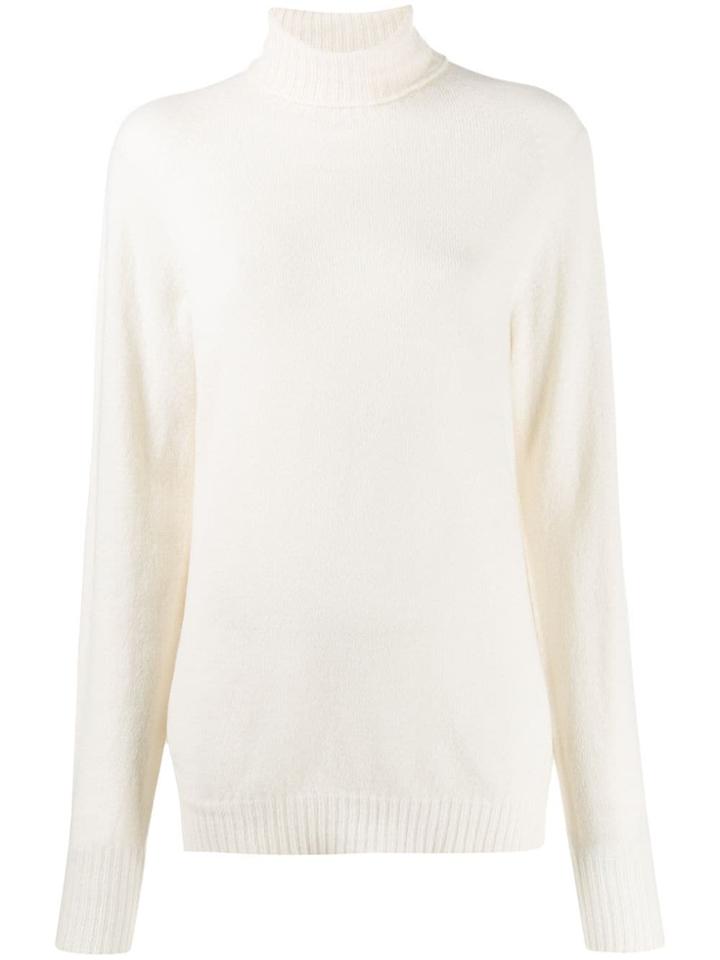 Ma'ry'ya Rollneck Knit Sweater - White