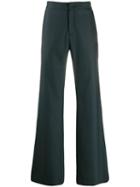 Off-white Wide Leg Tailored Trousers - Green