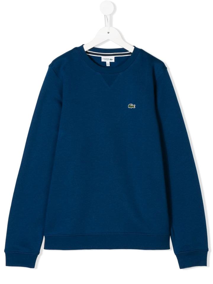 Lacoste Kids Teen Crew Neck Sweatshirt - Blue