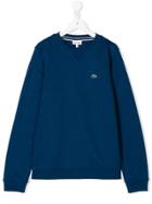 Lacoste Kids Teen Crew Neck Sweatshirt - Blue