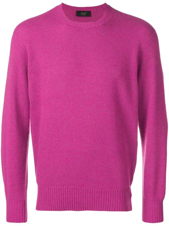 Maison Flaneur Cashmere Sweater - Pink & Purple