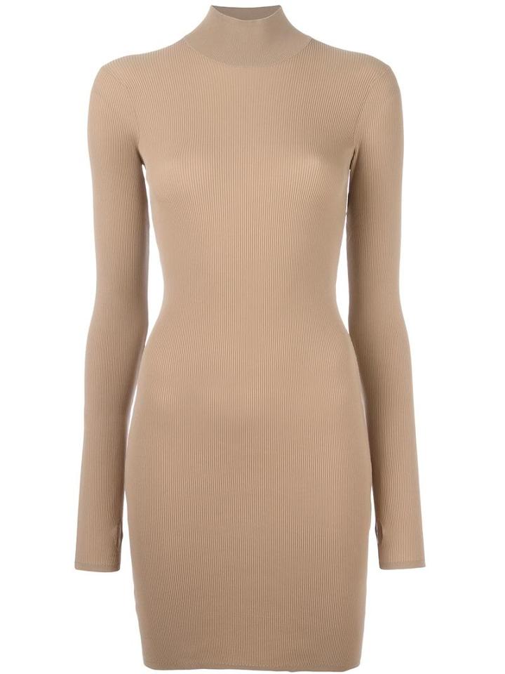 Yeezy Season 3 High Neck Mini Dress, Women's, Size: Medium, Brown, Polyamide
