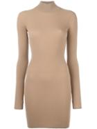 Yeezy Season 3 High Neck Mini Dress, Women's, Size: Medium, Brown, Polyamide
