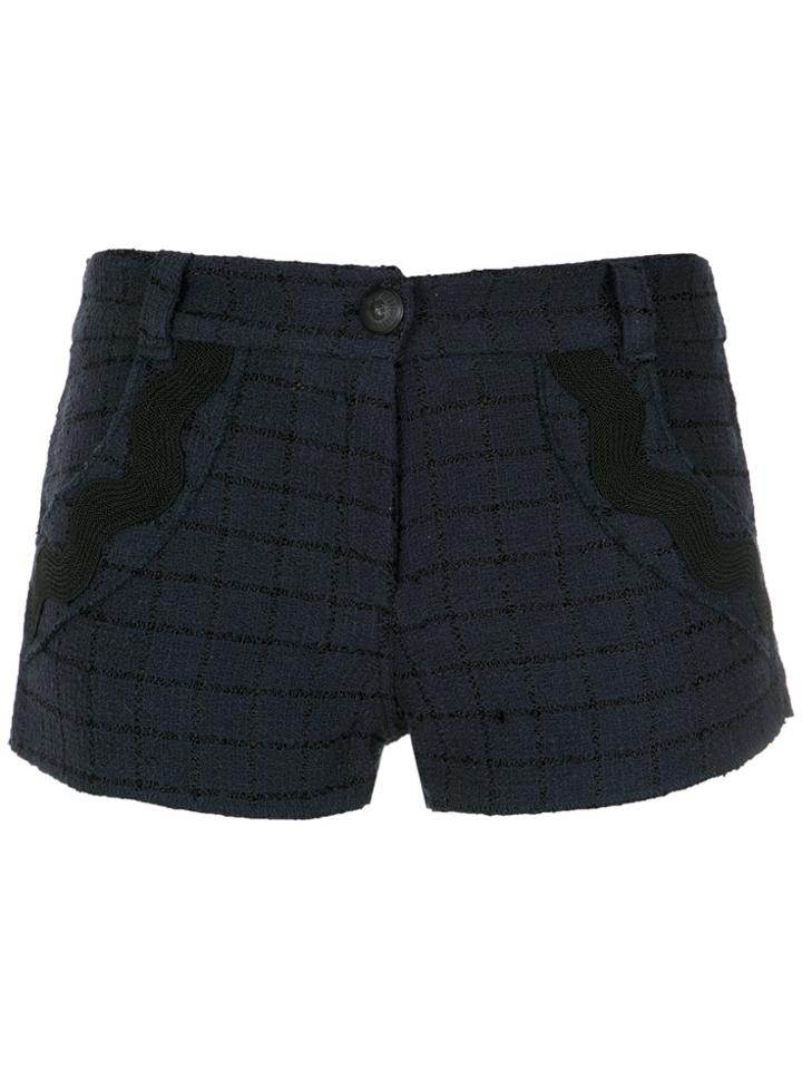 Andrea Bogosian Checked Shorts - Black