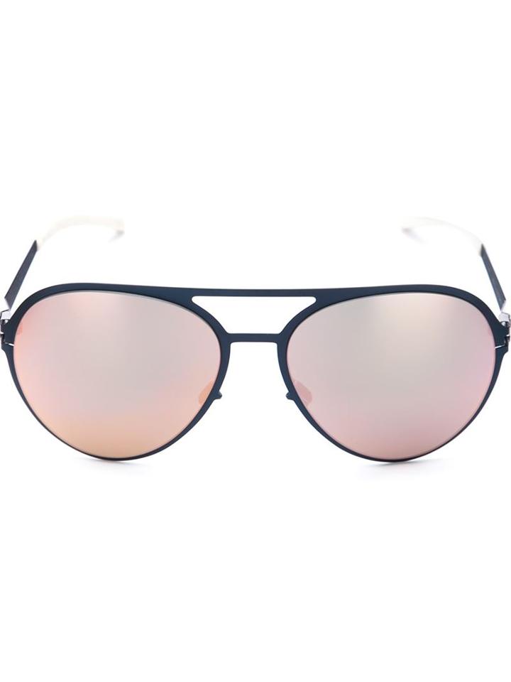 Mykita 'gustl F65' Sunglasses, Adult Unisex, Blue, Stainless Steel