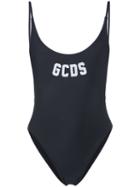 Gcds - Logo Scoop Back Swimsuit - Women - Polyamide/spandex/elastane - Xs, Black, Polyamide/spandex/elastane