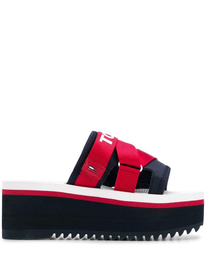 Tommy Hilfiger Chunky Heel Sandals - Blue