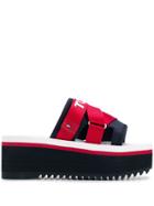 Tommy Hilfiger Chunky Heel Sandals - Blue