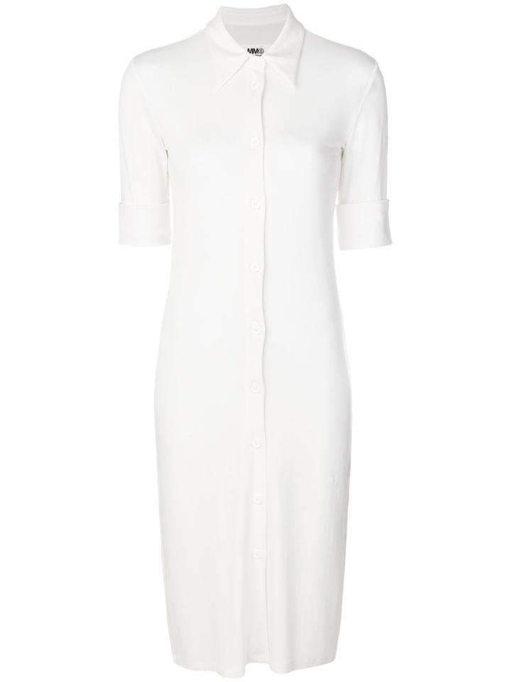 Mm6 Maison Margiela Shirt Dress - White