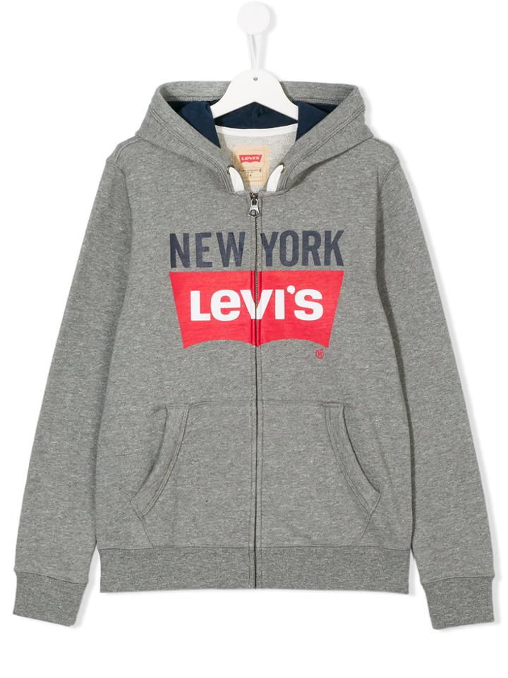 Levi's Kids Logo Zipped Hoodie - Grey
