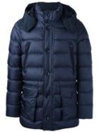 Woolrich Padded Hooded Coat, Men's, Size: Xl, Blue, Polyamide/polyester/feather