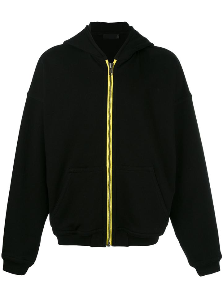 Haider Ackermann Contrast Zip Up Hoodie - Black