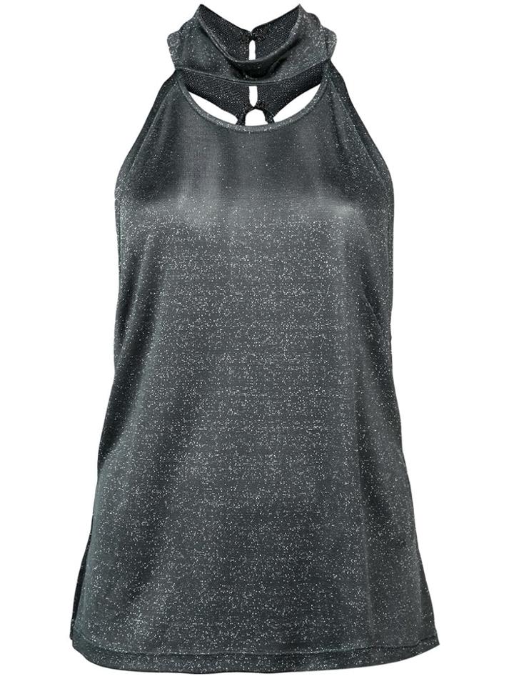 Fleur Du Mal Choker Tank Top - Grey