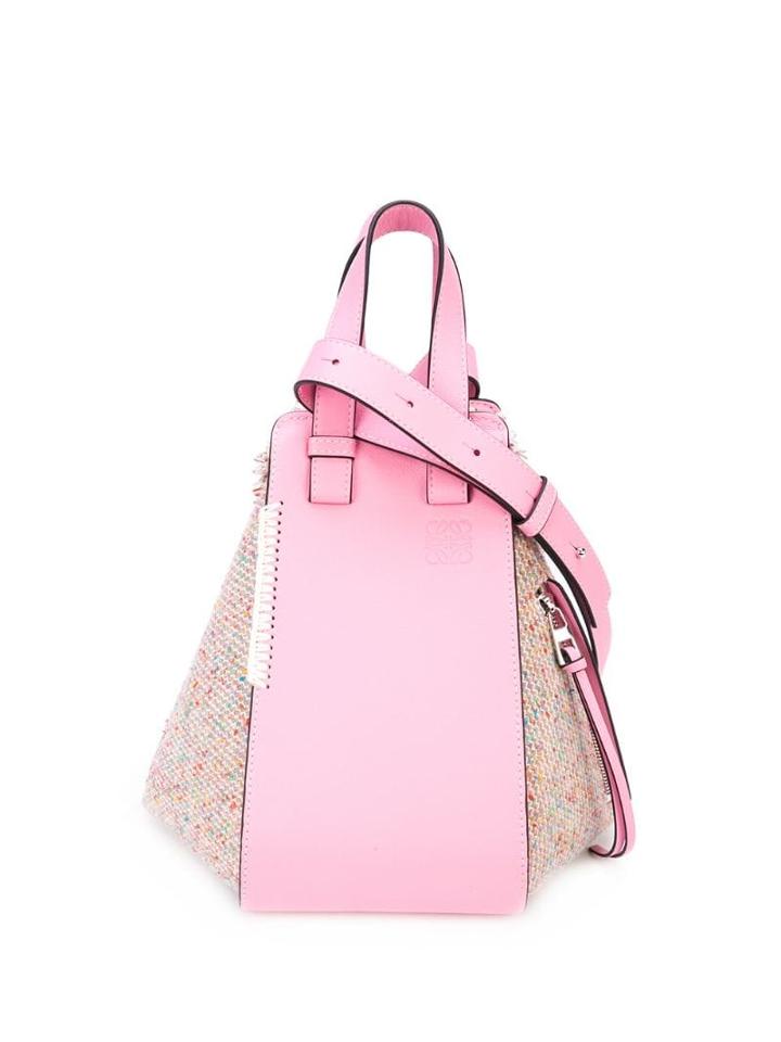 Loewe Melange Leather Panel Shoulder Bag - Pink