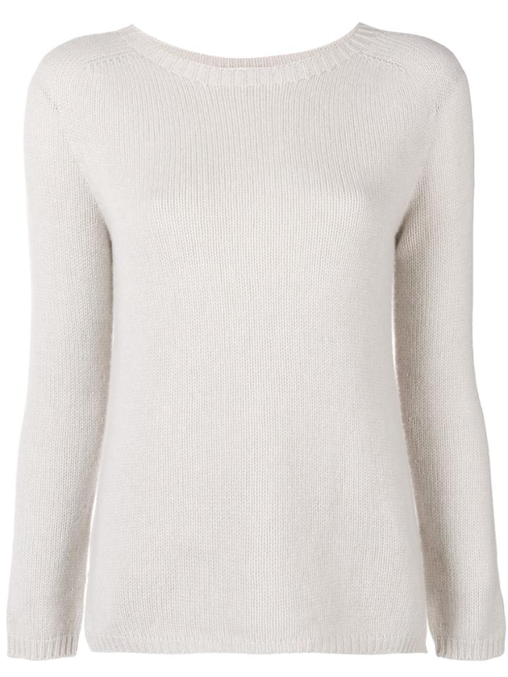 's Max Mara Ribbed Knit Jumper - Nude & Neutrals