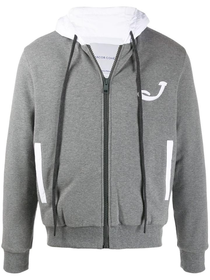 Jacob Cohen Embroidered Hoodie - Grey