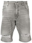 Dolce & Gabbana Distressed Denim Shorts - Grey