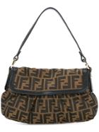 Fendi Vintage Zucca Pattern Handbag - Black