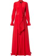 Roland Mouret Tie-neck Evening Gown - Red