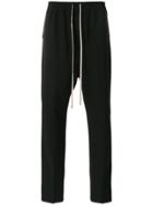 Rick Owens Drop-crotch Cotton Trousers - Black