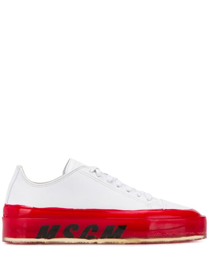 Msgm Floating Low-top Sneakers - White