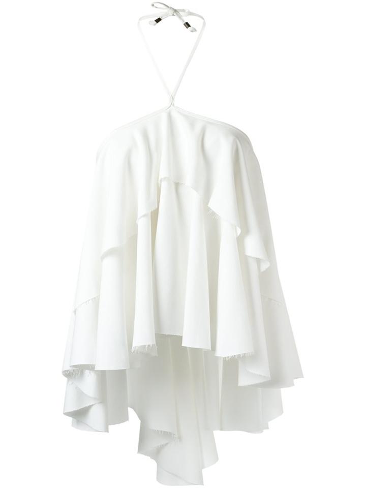 Andrea Bogosian Ruffled Top, Women's, Size: P, White, Viscose