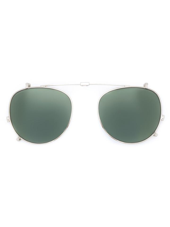 Garrett Leight 'milwood' Clip-on Sunglasses Lenses - Metallic