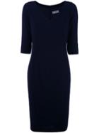 Alberto Biani - Fitted Midi Dress - Women - Polyester/acetate/triacetate/viscose - 42, Women's, Blue, Polyester/acetate/triacetate/viscose