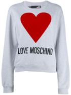 Love Moschino Loose-fit Logo Sweatshirt - Grey
