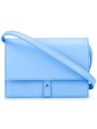 Pb 0110 Fold-over Top Crossbody Bag, Women's, Blue, Leather