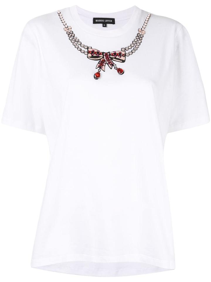 Markus Lupfer Bow Detail T-shirt - White