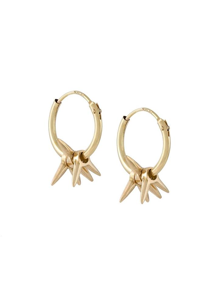 Wouters & Hendrix Gold 'spiked Hoop' Earrings