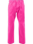Ganryu Comme Des Garcons Straight Trousers, Size: Small, Pink/purple, Cotton
