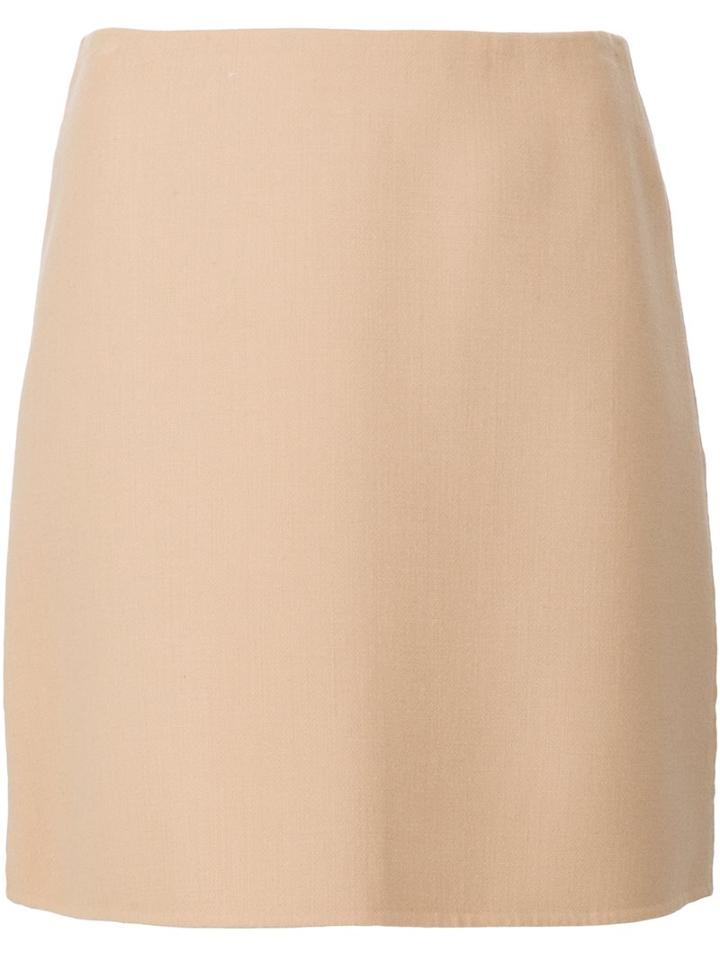Theory Short Straight Skirt, Women's, Size: 0, Nude/neutrals, Spandex/elastane/virgin Wool
