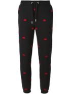 Zoe Karssen 'lips' Track Pants, Women's, Size: Medium, Black, Cotton/polyester