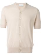 Ballantyne Short Sleeve Cardigan, Men's, Size: 48, Nude/neutrals, Cotton