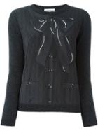 Moschino Trompe-l'oeil Jumper, Women's, Size: 40, Grey, Silk/cashmere/virgin Wool