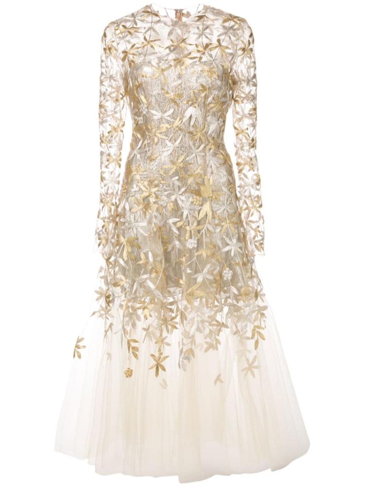 Oscar De La Renta Sheer-styled Ballet Dress - Gold