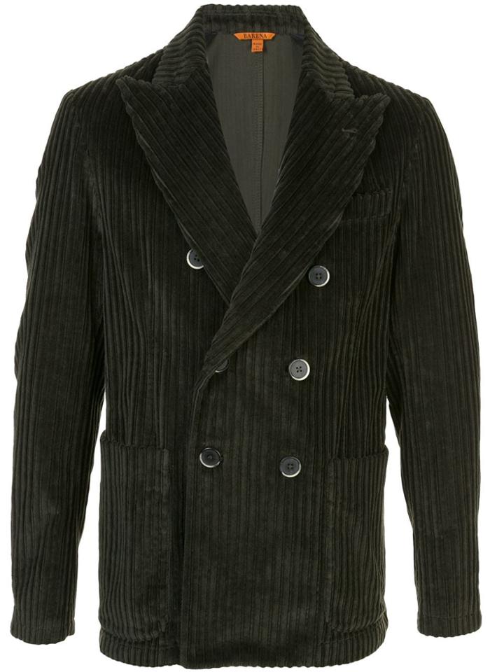 Barena Double-breasted Corduroy Blazer - Grey