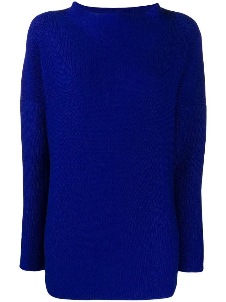 Daniela Gregis Stand Up Collar Jumper - Blue