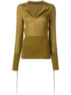 Jacquemus Open Collar Sweater - Green