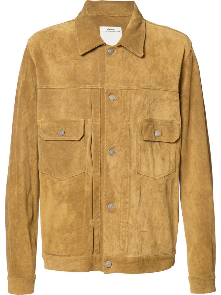Visvim Flap Pockets Jacket, Size: 4, Brown, Suede