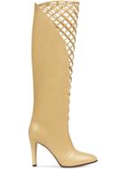 Gucci Cutout Leather Boot - Neutrals