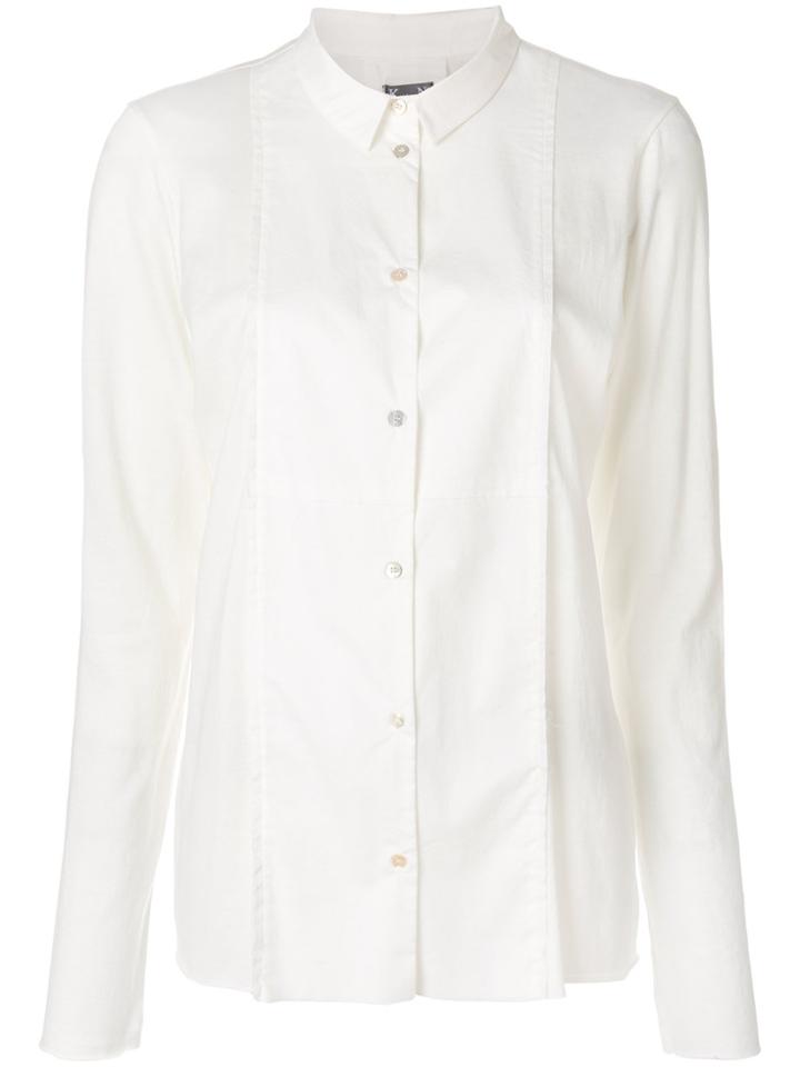 Kristensen Du Nord Button Panel Poplin Shirt - White