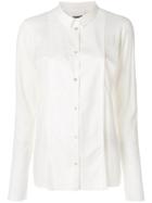 Kristensen Du Nord Button Panel Poplin Shirt - White