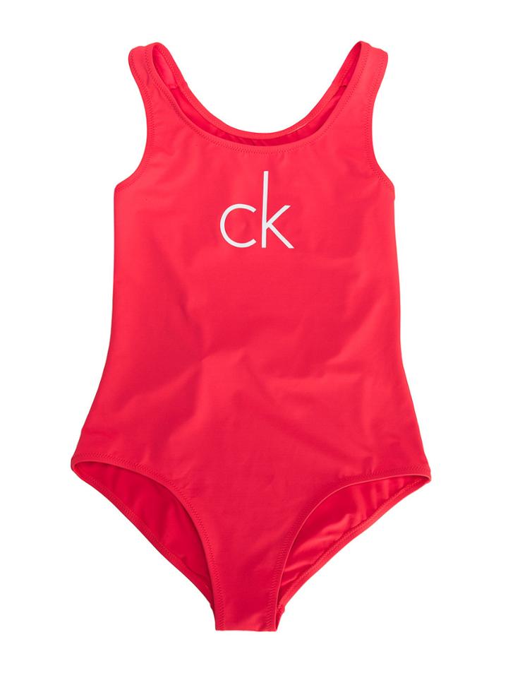 Calvin Klein Kids Teen Printed Swimsuit - Yellow & Orange